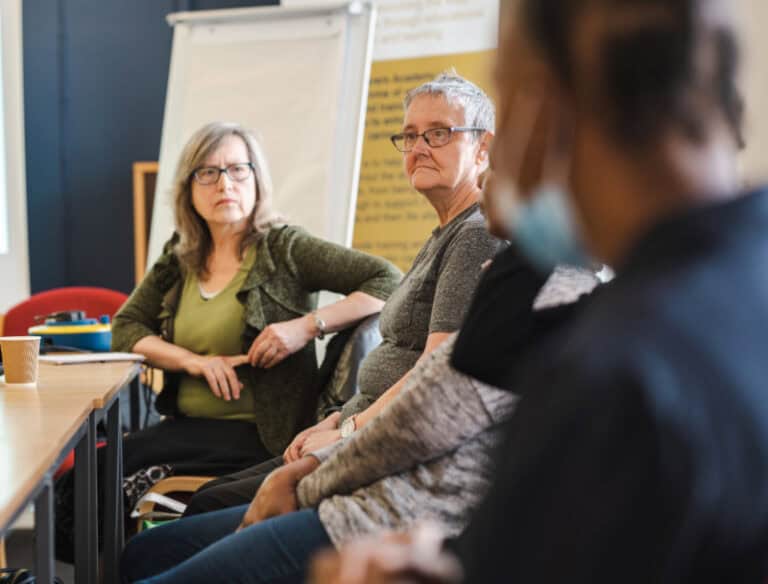 A group of people at a table